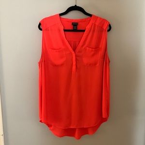 Torrid neon sleeveless tee orange/salmon